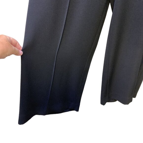 NWT St. John Black Polyester Wide Leg Trousers Size XL - Picture 3 of 8